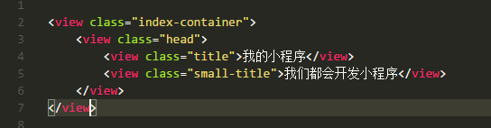 微信小程序开发代码文件index.html