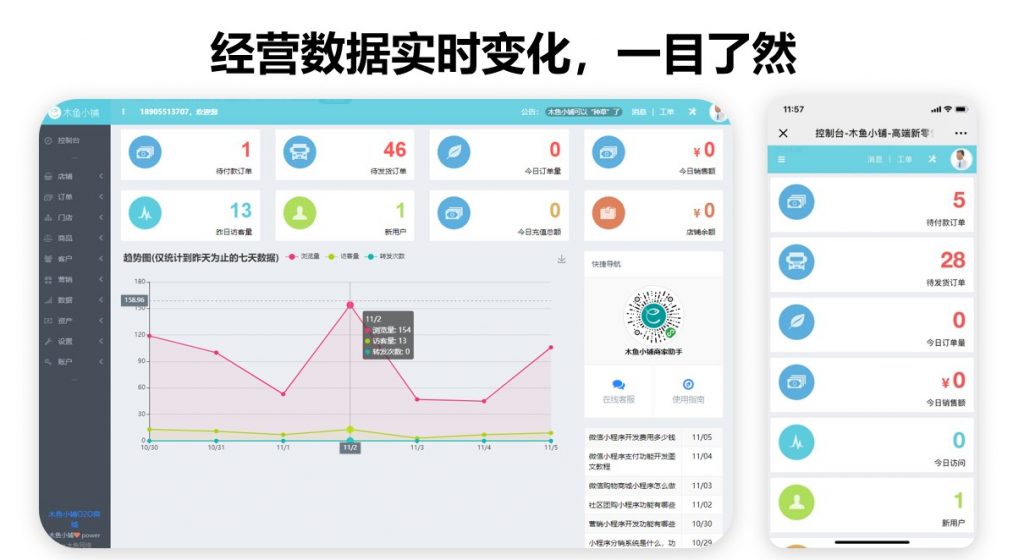木鱼小铺小程序助力商家线上线下融合发展